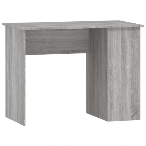Skrivebord 100×55×75 cm - konstrueret træ i grå sonoma-eg med hylder