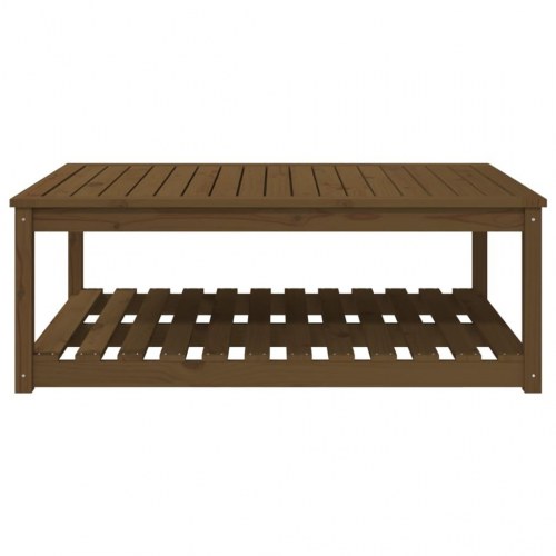Havebord 121x82,5x45 cm massivt fyrretræ gyldenbrun