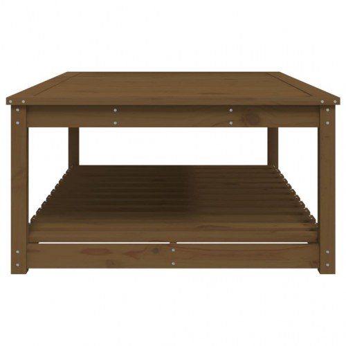 Havebord 121x82,5x45 cm massivt fyrretræ gyldenbrun