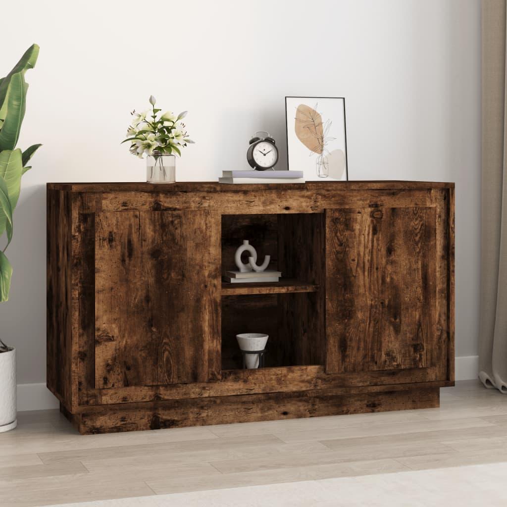 Skænk 102x35x60 cm konstrueret træ røget egetræsfarve billede