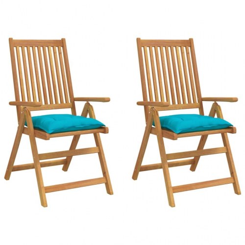 Stolehynder 2 stk. - 50×50×7 cm i oxfordstof, turkis