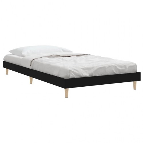 Sengeramme 100x200 cm konstrueret træ sort