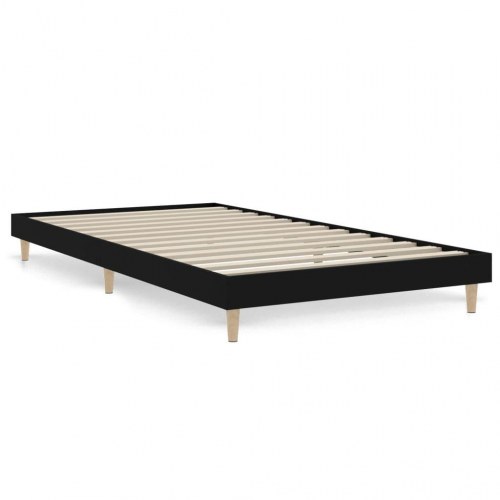 Sengeramme 90x200 cm konstrueret træ sort