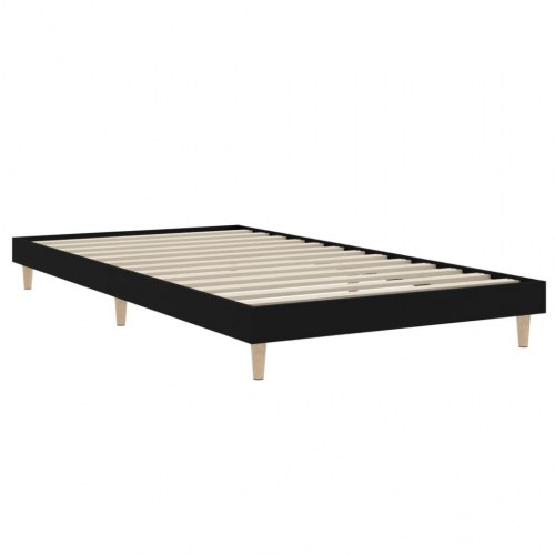 Sengeramme 90x200 cm konstrueret træ sort