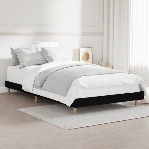 Sengeramme 90x200 cm konstrueret træ sort