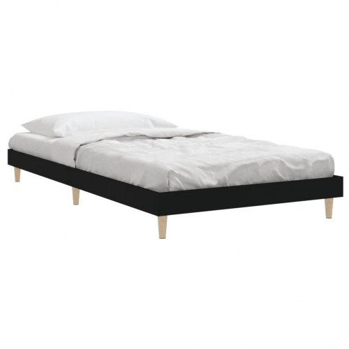 Sengeramme 90x200 cm konstrueret træ sort