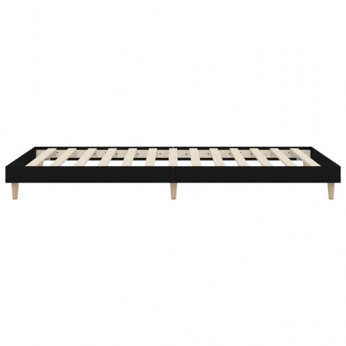 Sengeramme 90x200 cm konstrueret træ sort