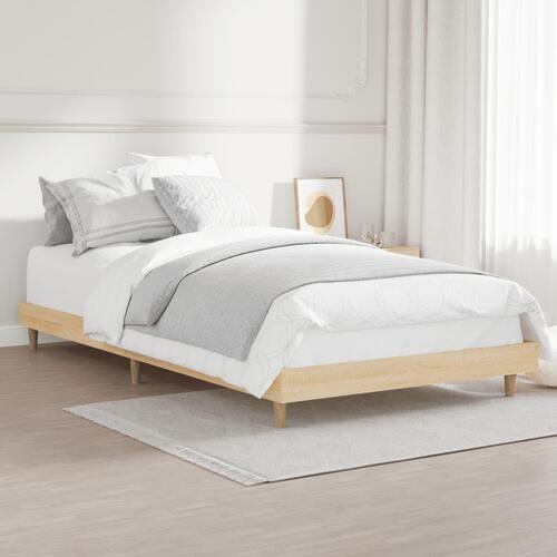 Sengeramme 100x200 cm uden madras konstrueret træ sonoma-eg