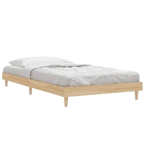 Sengeramme 100x200 cm uden madras konstrueret træ sonoma-eg