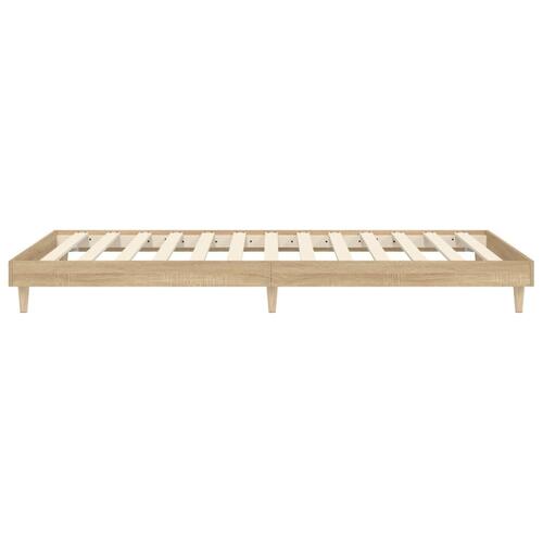 Sengeramme 100x200 cm uden madras konstrueret træ sonoma-eg