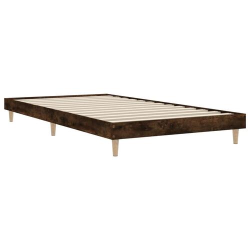 Sengeramme 90x200 cm uden madras konstrueret træ røget eg