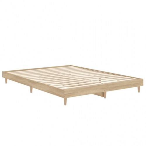 Sengeramme 140x190 cm uden madras konstrueret træ sonoma-eg