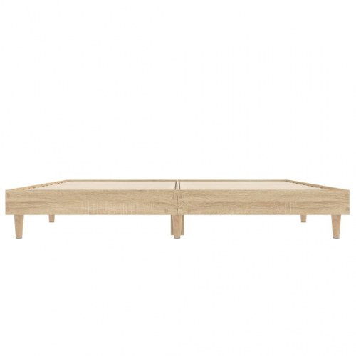 Sengeramme 140x190 cm uden madras konstrueret træ sonoma-eg