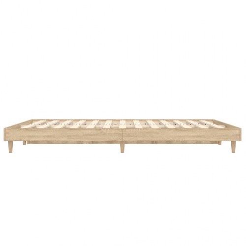 Sengeramme 140x190 cm uden madras konstrueret træ sonoma-eg