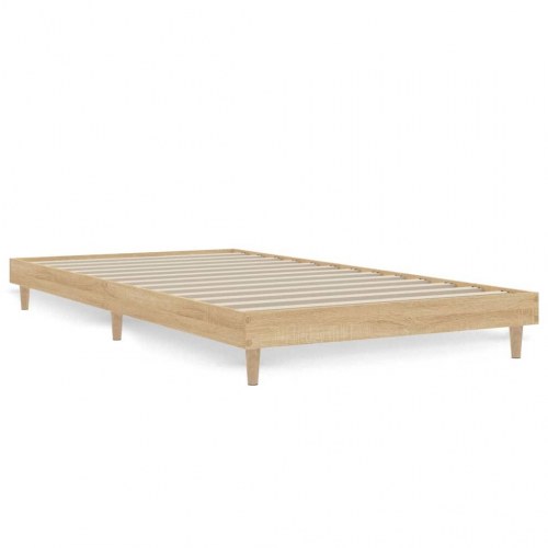Sengeramme 90x200 cm uden madras konstrueret træ sonoma-eg