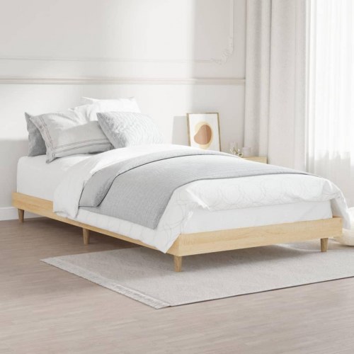 Sengeramme 90x200 cm uden madras konstrueret træ sonoma-eg