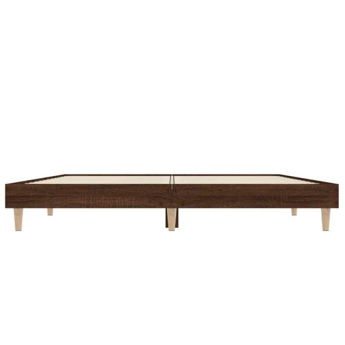 Sengeramme 120x190 cm uden madras konstrueret træ brunt eg