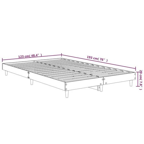 Sengeramme 120x190 cm uden madras konstrueret træ brunt eg