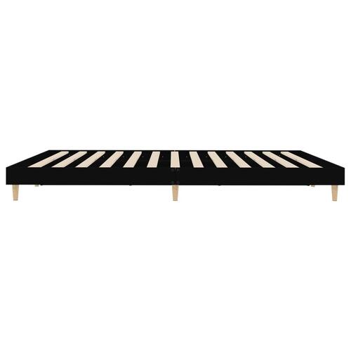 Sengestel 150x200 cm konstrueret træ sort