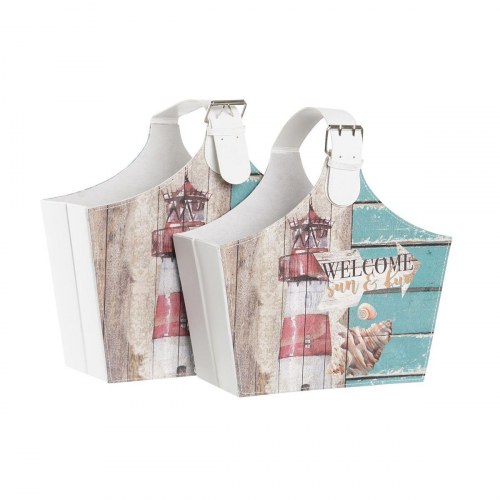 Tidsskriftholder, 40 × 18 × 41 cm, multifarvet, Middelhavet, 2 stk.