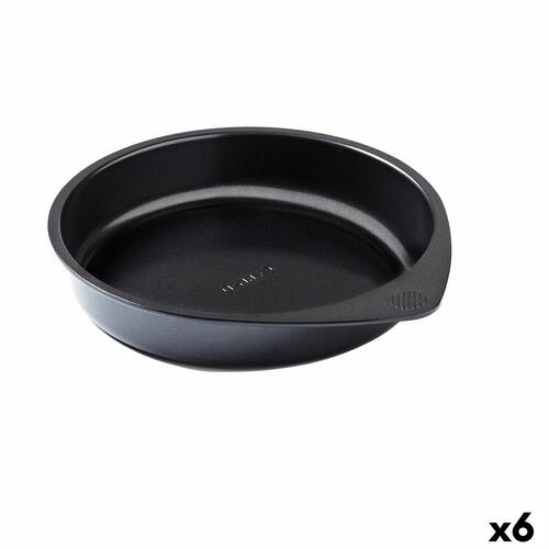 Pyrex Magic kageform - rund 20 cm, sort metal (6 stk.)