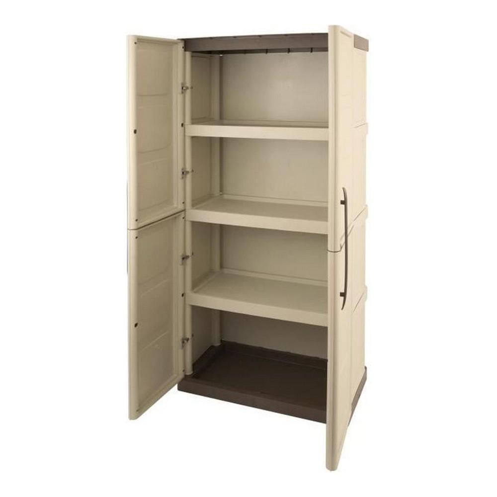 Skab TOOD 70 x 39 x 165 cm Beige Grå Harpiks 60 Kg 70 x 39 x 165 cm