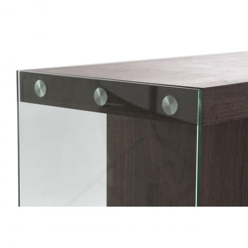 Skænk - brun/transparent, krystal og valnød MDF, 160 × 45 × 80 cm