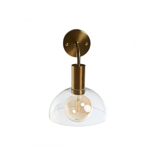 Væglampe - gylden metal/krystal, E27, 50 W, moderne