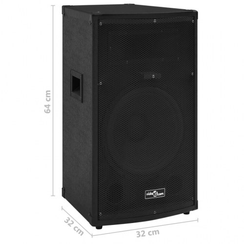 Prof. passiv hi-fi-scenehøjttaler 1000 W 37x37x64cm sort