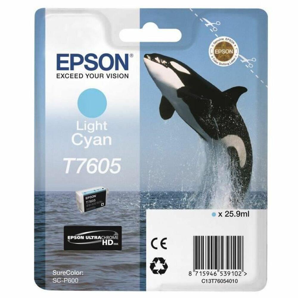 Se Epson T7605 Lys Cyan Original hos Boligcenter.dk