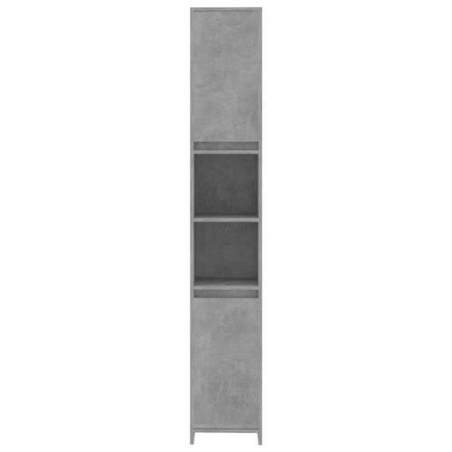 Badeværelsesskab 30x30x183,5 cm spånplade betongrå