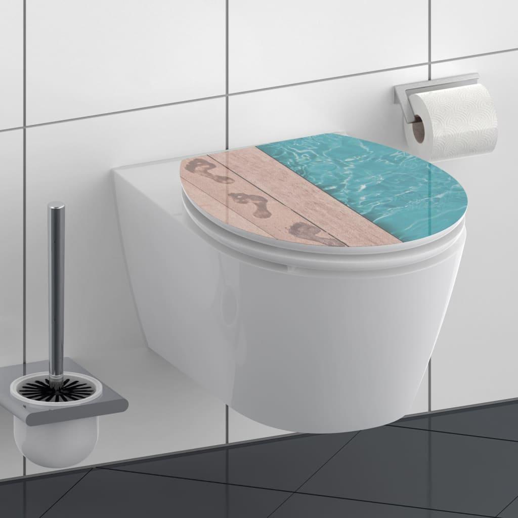 Se SCHÜTTE toiletsæde med soft close-funktion POOLSIDE MDF højglans hos Boligcenter.dk