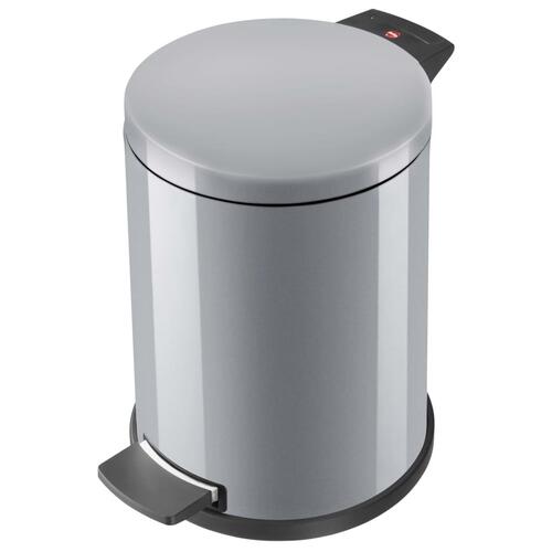 Hailo pedalspand Solid 12 l str. M sølvfarvet
