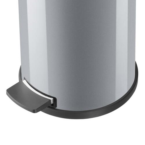 Hailo pedalspand Solid 12 l str. M sølvfarvet