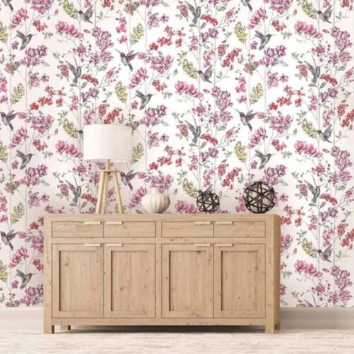 DUTCH WALLCOVERINGS tapet kolibri pink