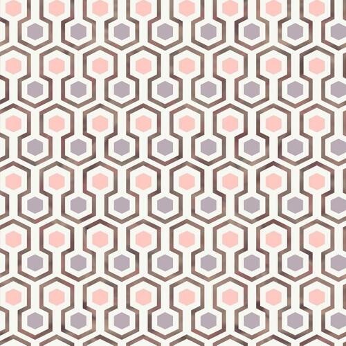 Noordwand tapet Good Vibes Hexagon Pattern pink og lilla