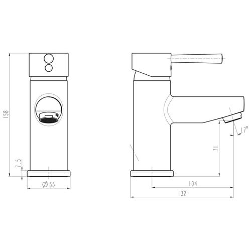SCHÜTTE håndvaskarmatur UNICORN krom