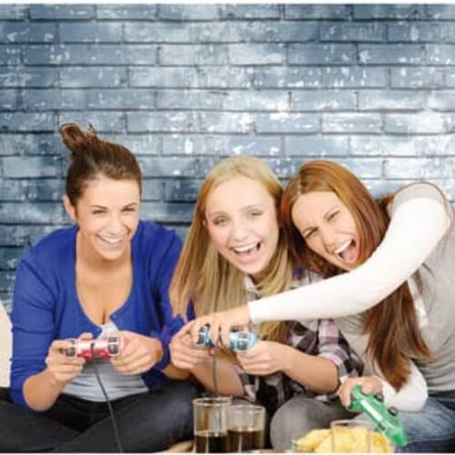 Noordwand tapet Urban Friends & Coffee Bricks blå og hvid