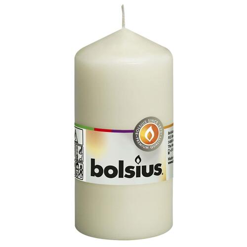 Bolsius bloklys 10 styk 120 x 58 mm elfenbensfarvede