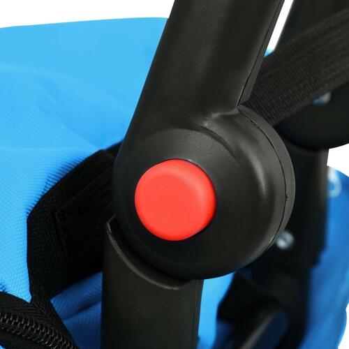 Foldbar cykeltrailer med indkøbstaske blå og sort