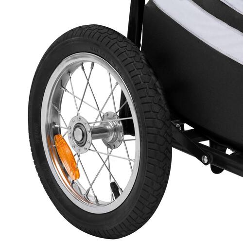 Foldbar cykeltrailer med indkøbstaske sort