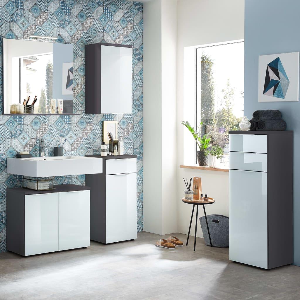 Billede af Germania vaskeskab til badeværelse GW-Pescara grafitgrå og hvid