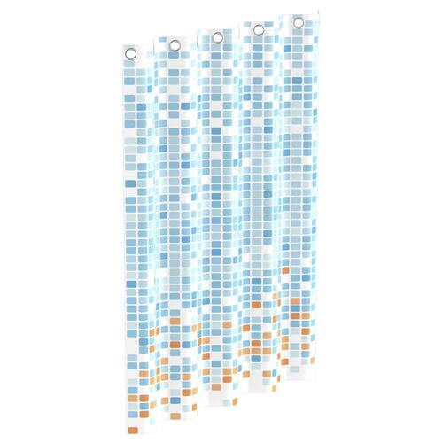 EISL badeforhæng 200x180x0,2 cm mosaik blå og orange