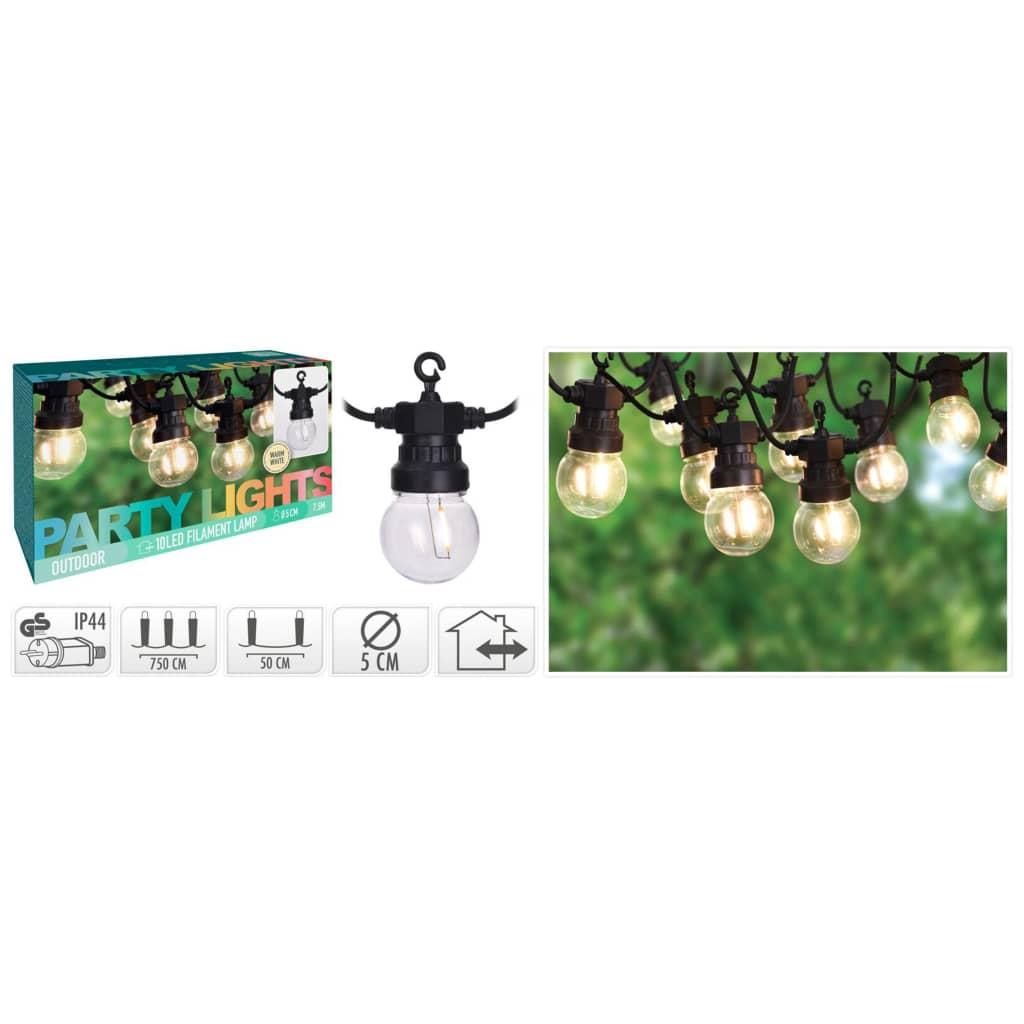 ProGarden lyskæde til haven 20 LED-pærer 24V