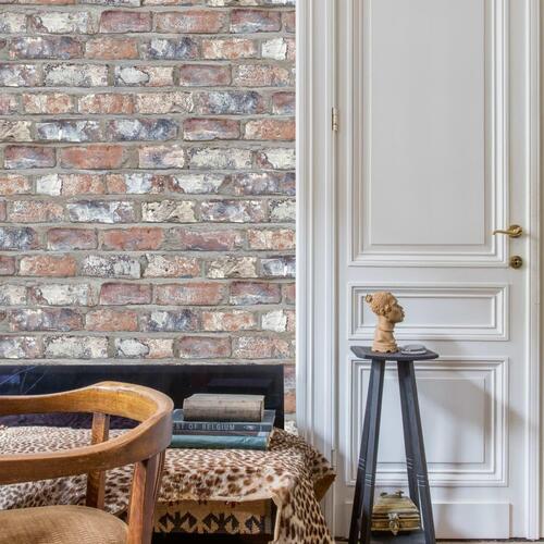 DUTCH WALLCOVERINGS tapet mursten flerfarvet EW3103