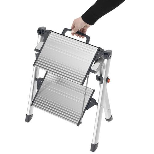 Hailo trappestige med 2 trin Mini Comfort 45 cm aluminium 4310-100