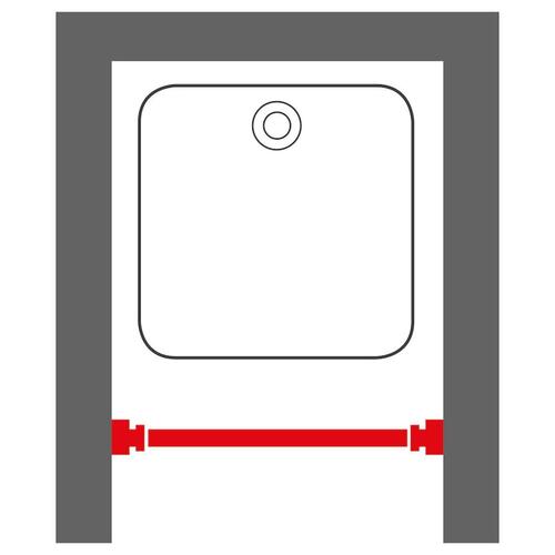 Sealskin teleskopisk badeforhængsstang 80-130 cm hvid