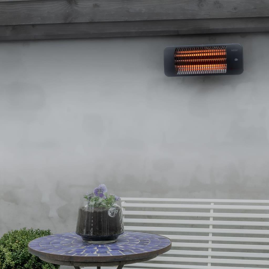 Se Sunred væghængt terrassevarmer Lugo 2000 W kvarts grå hos Boligcenter.dk