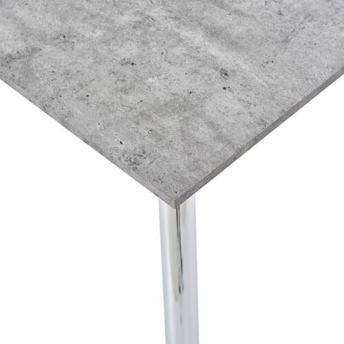 Spisebord 120x60x74 cm MDF betongrå og sølvfarvet