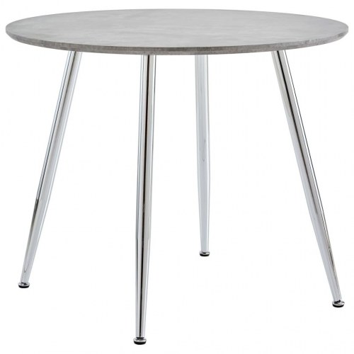 Spisebord 90x73,5 cm betongrå og sølvfarvet